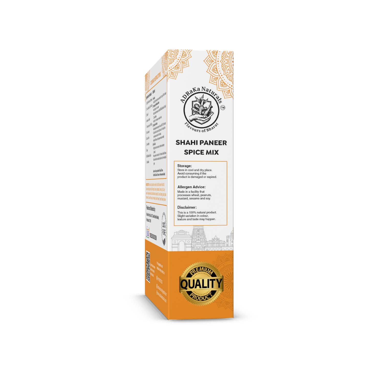ADRaKa Naturals Shahi Paneer Spice Mix – Rich, Festive Gravy Without Excess Heat