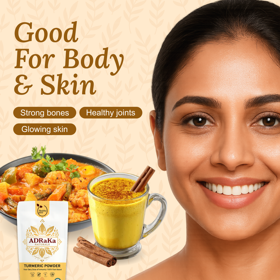 Lakadong Turmeric Powder – Up to 12% Curcumin (Immunity, Joint Health, Anti-Inflammation, Gut Health, Skin Care & Digestive Support)