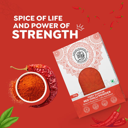 ADRaKa Naturals Guntur Spicy Red Chilli Powder – Bold Heat, No Artificial Colour