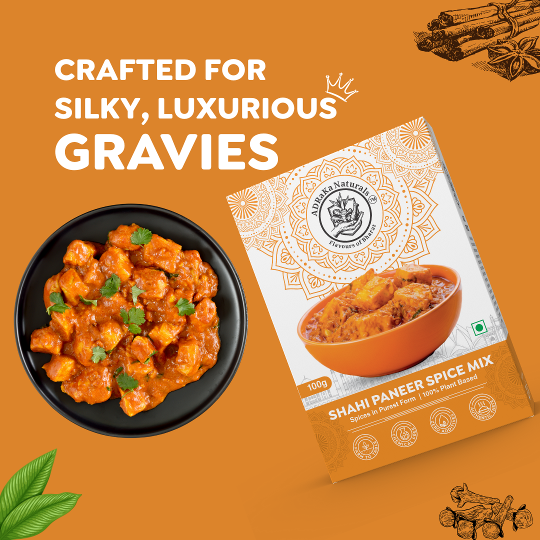 ADRaKa Naturals Shahi Paneer Spice Mix – Rich, Festive Gravy Without Excess Heat