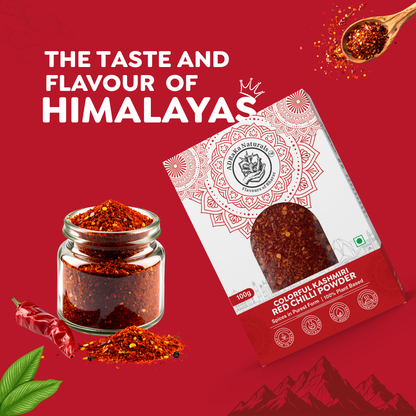 ADRaKa Naturals Kashmiri Red Chilli Powder – Vibrant Colour, Gentle Heat, No Added Colour