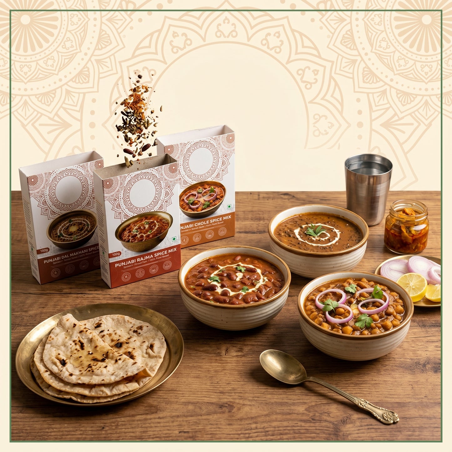 ADRaKa Naturals Punjabi Comfort Food Combo – Rajma, Chole & Dal Makhni In One Pack