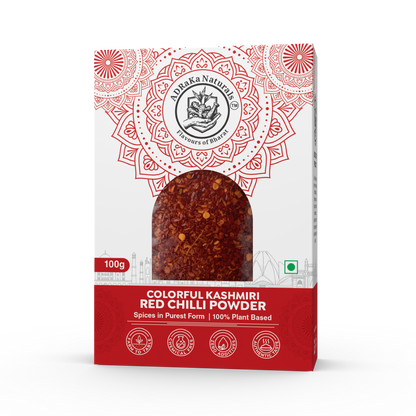 ADRaKa Naturals Kashmiri Red Chilli Powder – Vibrant Colour, Gentle Heat, No Added Colour